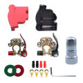 LI 2Pcs Car Battery Terminal Connector Kit 4 Way Positive Negative Pole Quick Release Terminal Clip Replacement Parts. 