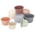 Stacking Cups, Multipurpose Baby Stacking Cups Color Learning for Baby Shower Gifts. 