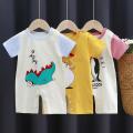 （New）Baby Romper Cartoon Animal oft Cotton Infant Newborn Jumpuit ummer hort leeved for Toddler Kid Bodyuit 1-2 Year. 