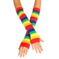 Striped Over the Knee Socks Set Women Girls Stocking Long Socks Arm Sleeve Cover Warm Knee Socks Gloves Christmas Cosplay Casual. 