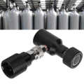 CO2 Adapter Refill Aluminum Connector ASA with G1/2-14 Soda Accessory Black. 