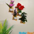 Room Decoration Wall Mounted Showpiece Stand (1/3/4/6 Pcs F V Stand). Wall Mounded Showpiece Shelves ,Shelf Adhesive Wall Décor Craft Item. 