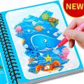 Reusable Coloring Book Magic Water Drawing Book Painting Drawing Toys Sensory Early Education Toys for Kids. 