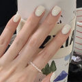 Almond Shape Mid-length Black Nail Solid Color Eco-friendly Resin Artificial Nail For Girls Nail Extension Suit Matching.