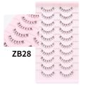 10 Pairs Eyelashes 3D Natural False Lashes Fluffy Soft Cross Manga Lashes Clear Stem Wispy Natural Eyelash Extension Makeup. 