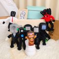 Cross-border hot selling skibidi toilet plush In Stock Spoof Toilet Man Plush Toy Stereo Doll.
