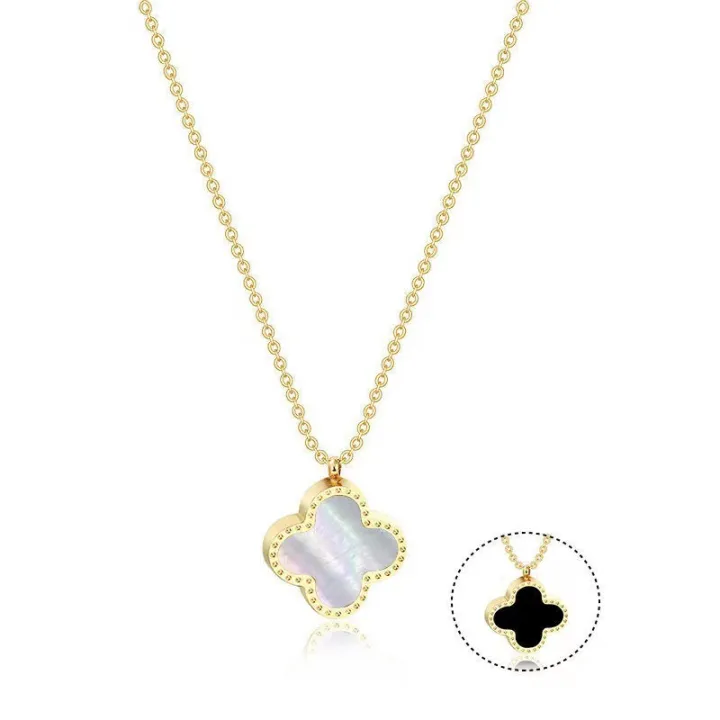 Fashion%20Double-sided%20Clover%20Stainless%20Steel%20Pendant%20Necklace%20Jewelry%20For%20Women%20Exquisite%20Four%20leaf%20Clover%20Necklace%20-%20Image%202