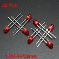 50Pcs- 3mm COLORFUL RED LED 3mm Round LED Light Emitting Diode Basic Red Light Bulbs For Electronics Project Indicator Front Panels LED Light DIY.
