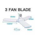 Foldable Fan Blade LED Light Bulb 45W 3 Fan Light - Light - Light. 