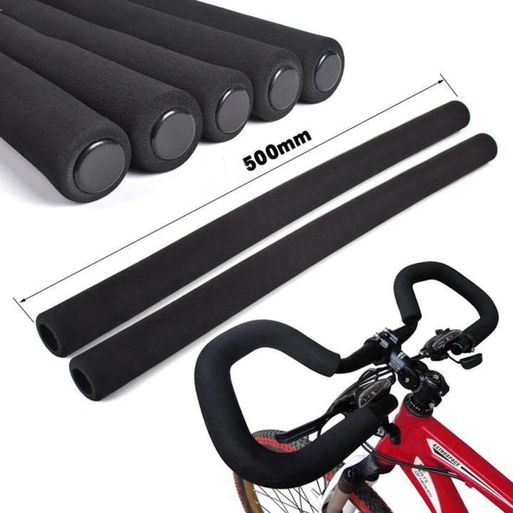 SPORTFUNSF 1 Pair MTB Bike Handlebar Tube Sponge Foam Rubber Handle Bar Grips Kits Sets Bicycle Handle Bar Foam Cover Cycling Ac