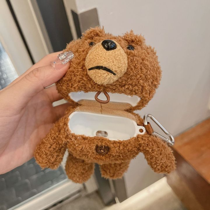 Plush%20Cartoon%20Teddy%20Bear%20Airpods%20Earphone%20Sleeves%20Apple%201/2%20Bluetooth%20Wireless%20Protective%20Case%20Drop-Resistant%20for%20Women%20-%20Image%206