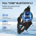 Y60 Motorcycle Helmet Bluetooth Headset Wireless Waterproof Handsfree Call Music V5.3 Earphone Rider Moto Color Light Headphone.