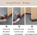 Telebrands Twin Door Draft Stopper, Under Door Bottom Seal Strip Noise Blocker for Door Insulation and Soundproofing, Length Adjustable Suitable for Interior Doors Door Draft Stopper 32 36 38 40 44 Inch for Sound Dust Proof, Saving Energy Under Door Guard. 