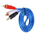 1 Meter  3.5mm jack to 2 RCA audio video adapter cable for TV Plus cable/DVD game console/large speakers. 