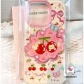 Cute Kitten Sweet Cartoon Flower Tulip Case Compatible for IPhone 13 16 12 15 11 14 Pro Max 7Plus XR XS Max X 15 16 7 8 14 Plus SE 2020 Bracelet Transparent Soft Case. 