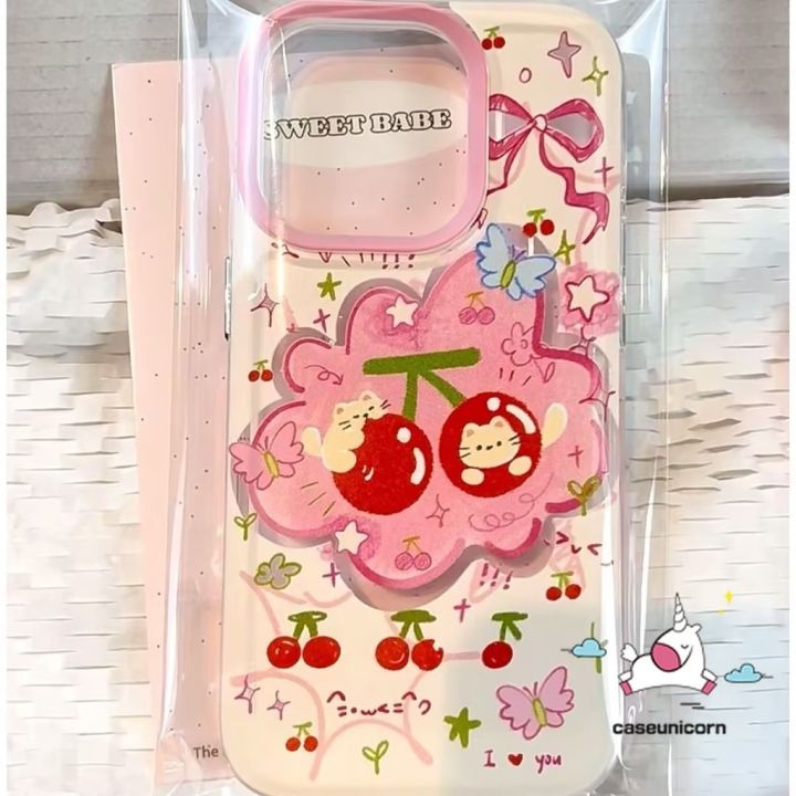 Cute%20Kitten%20Sweet%20Cartoon%20Flower%20Tulip%20Case%20Compatible%20for%20IPhone%2013%2016%2012%2015%2011%2014%20Pro%20Max%207Plus%20XR%20XS%20Max%20X%2015%2016%207%208%2014%20Plus%20SE%202020%20Bracelet%20Transparent%20Soft%20Case%20-%20Image%203