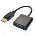 DisplayPort to Vga Converter Dp to Vga adapter 1080P Display Port To Vga Adapter Dp Male To Vga Female Adapter Display Port Cable Converter for Projector Tv Monitor , Black.