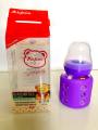 New Born Baby Small Glass Feeder Bottle With Silicone Cover-60 ml. 