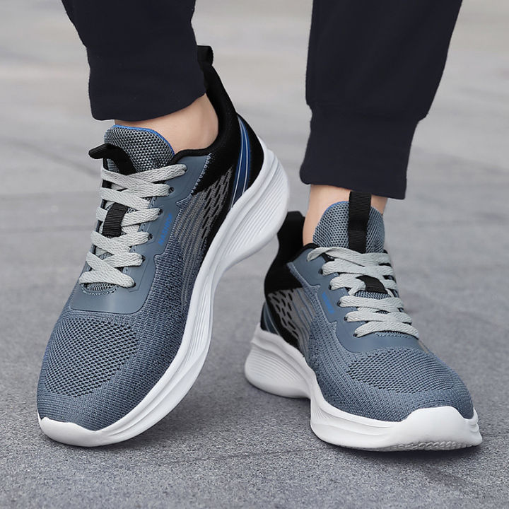 Factory Direct Sale Sneakers Men's Shoes Autumn New Mesh Breathable Running Shoes Lightweight and Comfortable Shoes Shock Absorbing Running Shoes