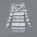 Women Cardigan Hooded Buttons Closure Hooded Plush Lining Sweater Cardigan.