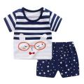 (New) 2 pcs/set unisex baby short sleeved tops shorts children home wear.