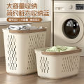Household dirty clothes basket large-capacity bathroom bathing and clothing artifact internet celebrity bathroom clothes storage basket bucket. 