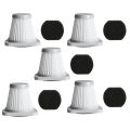 5Pcs/1Set for Midea Handheld Vacuum Cleaner SC861 SC861A Accessories Haipa Filter HEPA Filter.