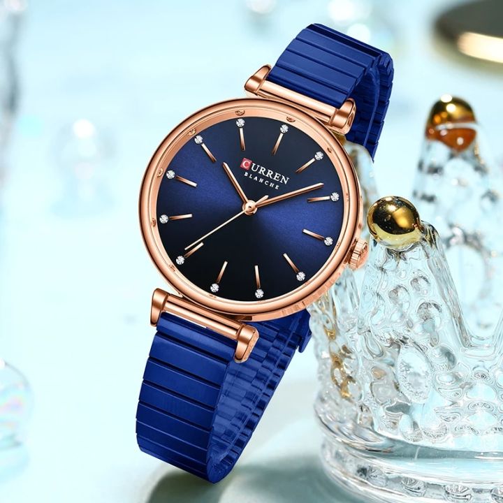 Curren%209081%20Stainless%20Steel%20Analog%20Watch%20For%20Women%20-%20Blue%20-%20Image%203
