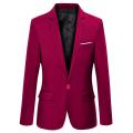 Men Blazer Jackets 2023 Solid Color Long Sleeve Lapel Slim Fit Business Blazer Suit Coat Outwear Brand Mens Casual Blazers Coats. 