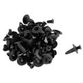 6mm Hole Dia Black Plastic Rivets Fastener Fender Bumper Push 30pcs. 