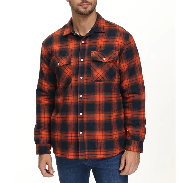 MAGCOMSEN%20Men's%20Fleece%20Plaid%20Flannel%20Shirt%20Jacket%20Button%20Up%20Casual%20Cotton%20Jacket%20Thicken%20Warm%20Spring%20Work%20Coat%20Sherpa%20Outerwear%20-%20Image%203