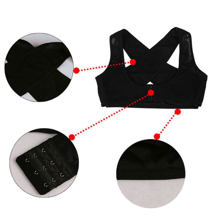 3X%20Ladies%20Women%20Adjustable%20Shoulder%20Back%20Posture%20Corrector%20Chest%20Brace%20Support%20Belt-Black-M%20-%20Image%202