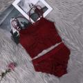 Khapsu Premium Quality Women Non Pushup Lace Style Padded Bra and Panty Set.