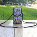 Lady Cell Phone Bag Crossbody Shoulder Wallet Purse Handbag Pouch Ethnic Style Embroidered Bag Flip Canvas Bag Retro New.