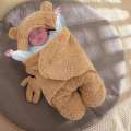 Baby Sleeping Bag Ultra-Soft Fluffy Fleece Newborn Receiving Blanket Infant Boys Girls Clothes Sleeping Nursery Wrap Swaddle HOT( 0-12) month. 