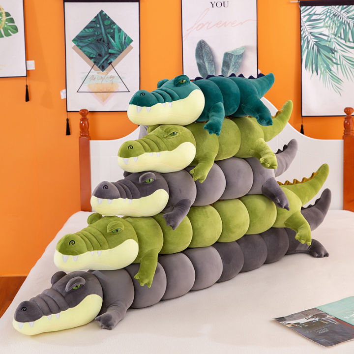 Large long crocodile pillow plush toy girl bed sleeping pillow sofa back pillow manufacturers doll wholesale