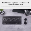 KM901 Keyboard Mouse Combo 2.4G Wireless 78 Key Mini Keyboard and Mouse - Black & White 1 pcs. 
