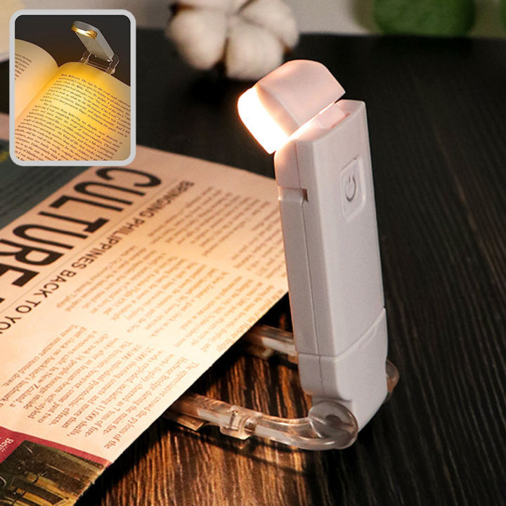 New USB Rechargeable Book Reading Light Brightness Adjustable LED Clip on Book Light Eye Care Book Lamp for Kids Read Light