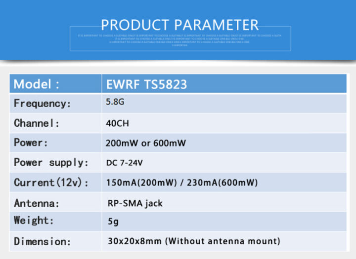 EWRF%20TS5823%20Pro%205.8G%2040CH%20600mW%20FPV%20Transmitter%20with%20COMS%201000TVL%20Camera%20Complete%20FPV%20Set%20-%20Image%206