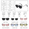 SO EI Retro Double Bridges Women Sunglasses Fashion Pink Gradient Eyewear Trending Hollow Leopard Blue Sun Glasses Men Shades. 