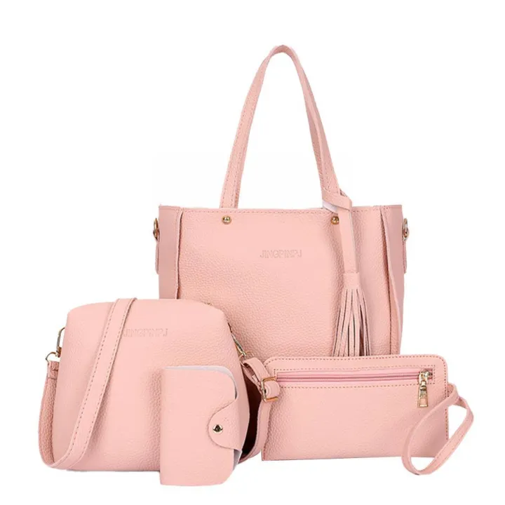 4pcs/set%20Women%20Handbag%20Messenger%20Pu%20Leather%20Shoulder%20Pu%20Bag%20Wallet%20Set%20Leather%20Purse%20Tote%20Women%20Satchel%20Set%20Tote%20Bag%20Handba%20V5y1%20-%20Image%204