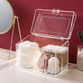 Acrylic Cotton Swab Storage Holder Box Portable Transparent Makeup Medicine Cotton Pad Cosmetic Container Jewelry Organizer Case. 