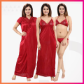 4 Part (Nighty) - Hot and Sexy Comfortable Night Dress for women. 