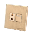 Super Star Glamour 10A 2 Pin Socket with Switch Neon Two 2Pin Electrical Wall Outlet. 