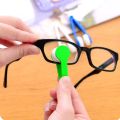 Microfiber Portable Eyeglass Spectacles Sunglass Lens Cleaner Brush Clip Specs Cleaning Tool With Key Hole Microfiber Cloth Handle Reading Glasses.