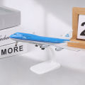 20CM Netherlands KLM Airlines 747-400 Airways Diecast Airplane Model Alloy Metal Air Plane Model Landing Gears Aircraft Toys. 