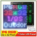 P6 RGB 7 Color LED module 32x32 Pixel + HD-WF1 WiFi Color Led Controller + 5V A Power Supply Combo Package for colorful LED Signboard Text Animation Effect Scrolling message Digital Clock.