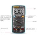 ZT102 Digital Multimeter 6000 Counts AC/DC Voltage Current Tester Voltmeter Ammeter Mini Ohm Frequency Diode Resistance Meter.
