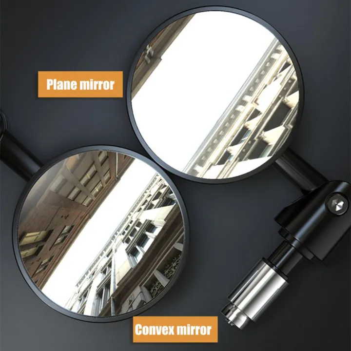 1%20Pair%20Wide%20Angle%20Round%20High%20Clear%20Glass%20Adjustable%20Motorcycle%20Handlebar%20Mirror%20Handlebar%20Flat%20Convex%20Rearview%20Mirror%20Scooter%20Ac%20-%20Image%204
