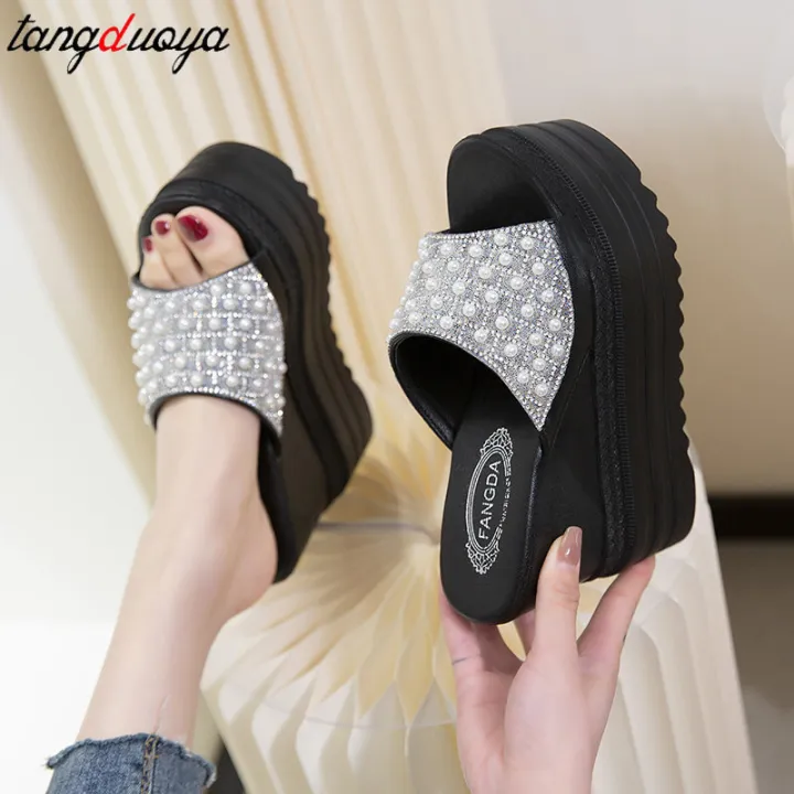 white%20platform%20slippers%20chunky%20heels%20sandals%20women%20beaded%20beach%20slippers%20women%20for%20summer%20slides%20women%20designer%20wedges%20shoes%20-%20Image%203
